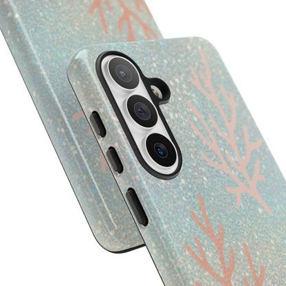 Seafoam Sparkle Phone Case – Coral & Seashell Tough Case