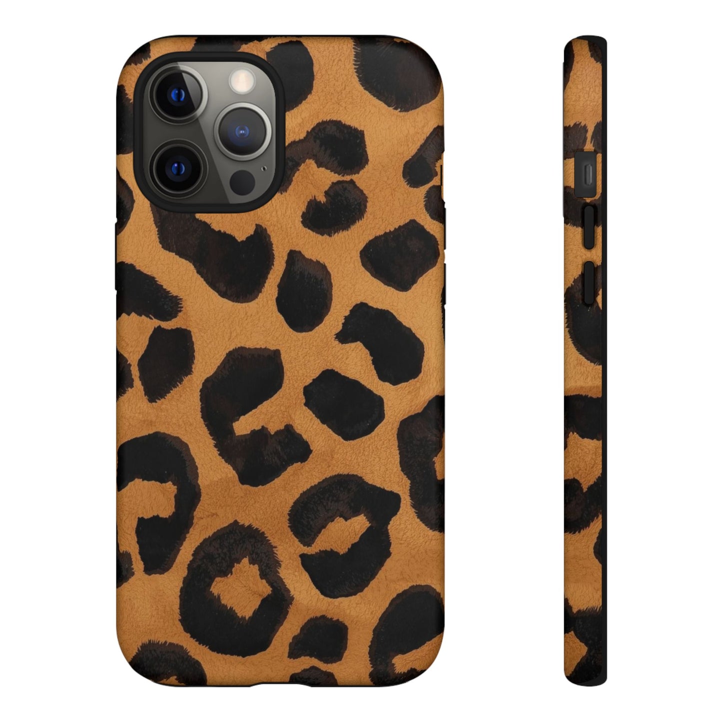 Leopard Print Tough Phone Case — Protective Animal Print iPhone Case