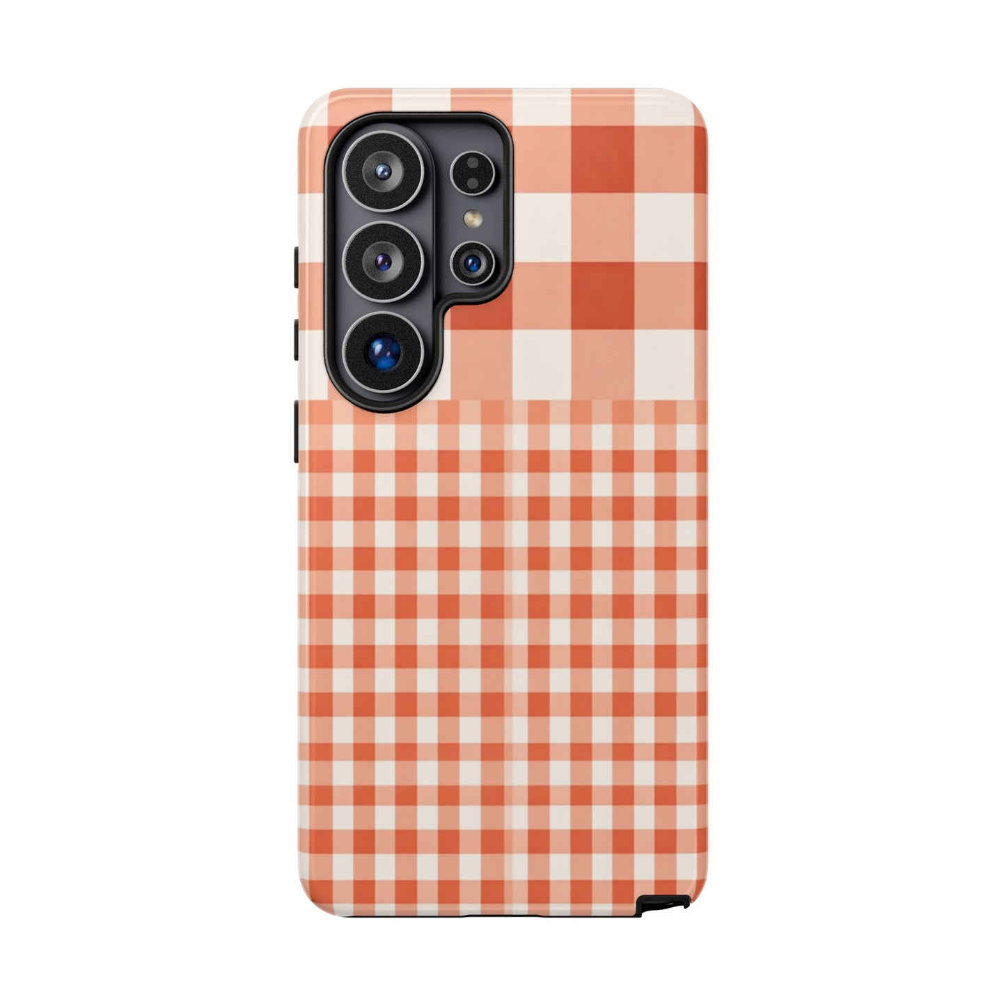 Buffalo Check Tough Phone Case — Orange Gingham Protective Cover