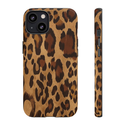 Leopard Print Tough Phone Case — Durable Animal Print Protective Cover