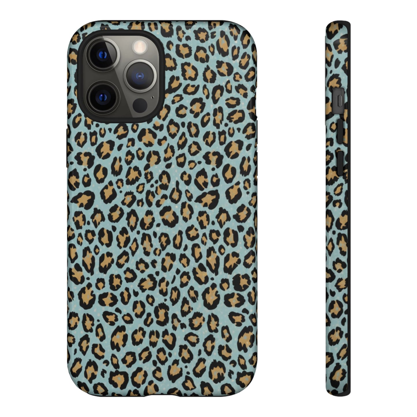 Leopard Print Tough Phone Case - Blue Cheetah Protective Cover