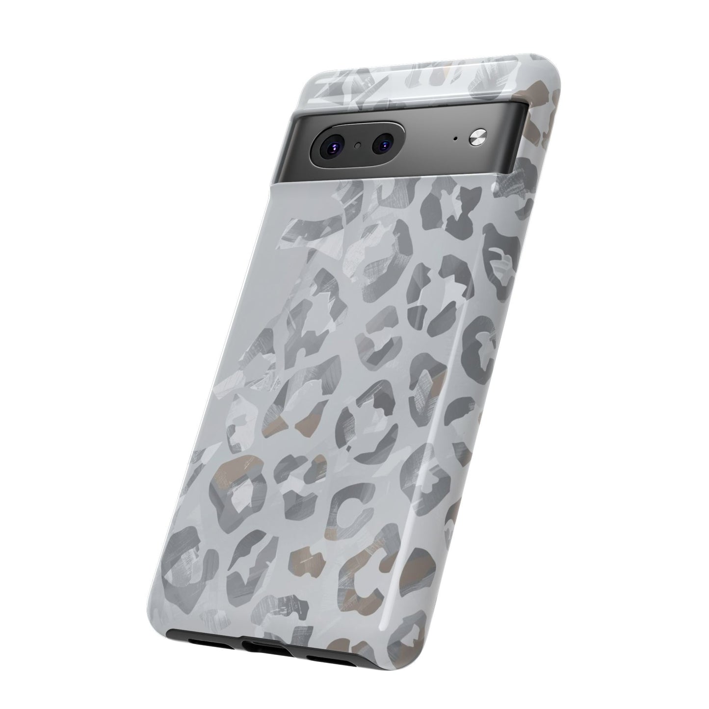 Silver Leopard Tough Phone Case
