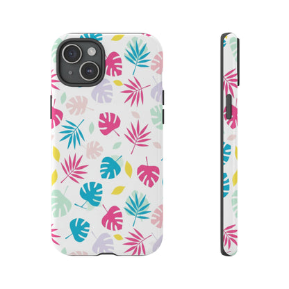 Tropical Leaf Phone Case — Colorful Pastel Monstera & Palm iPhone Case