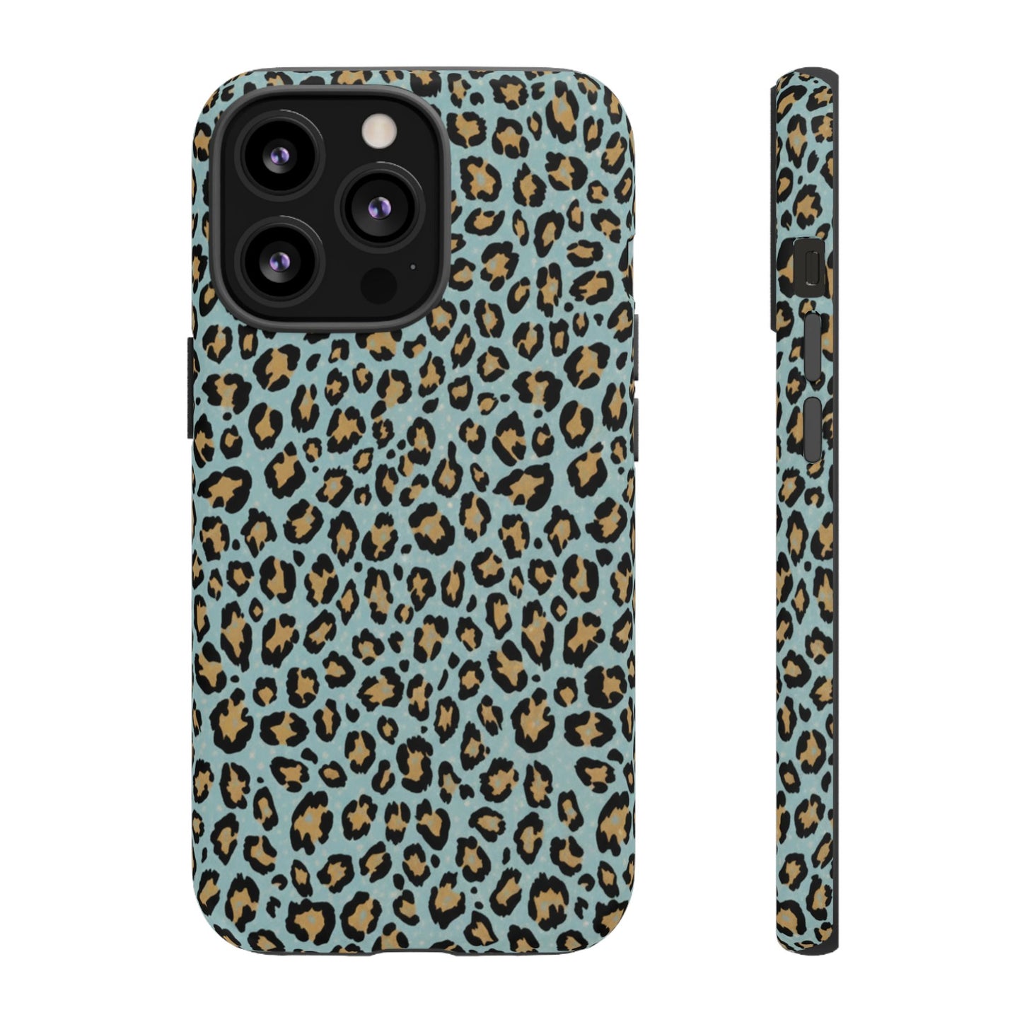 Leopard Print Tough Phone Case - Blue Cheetah Protective Cover
