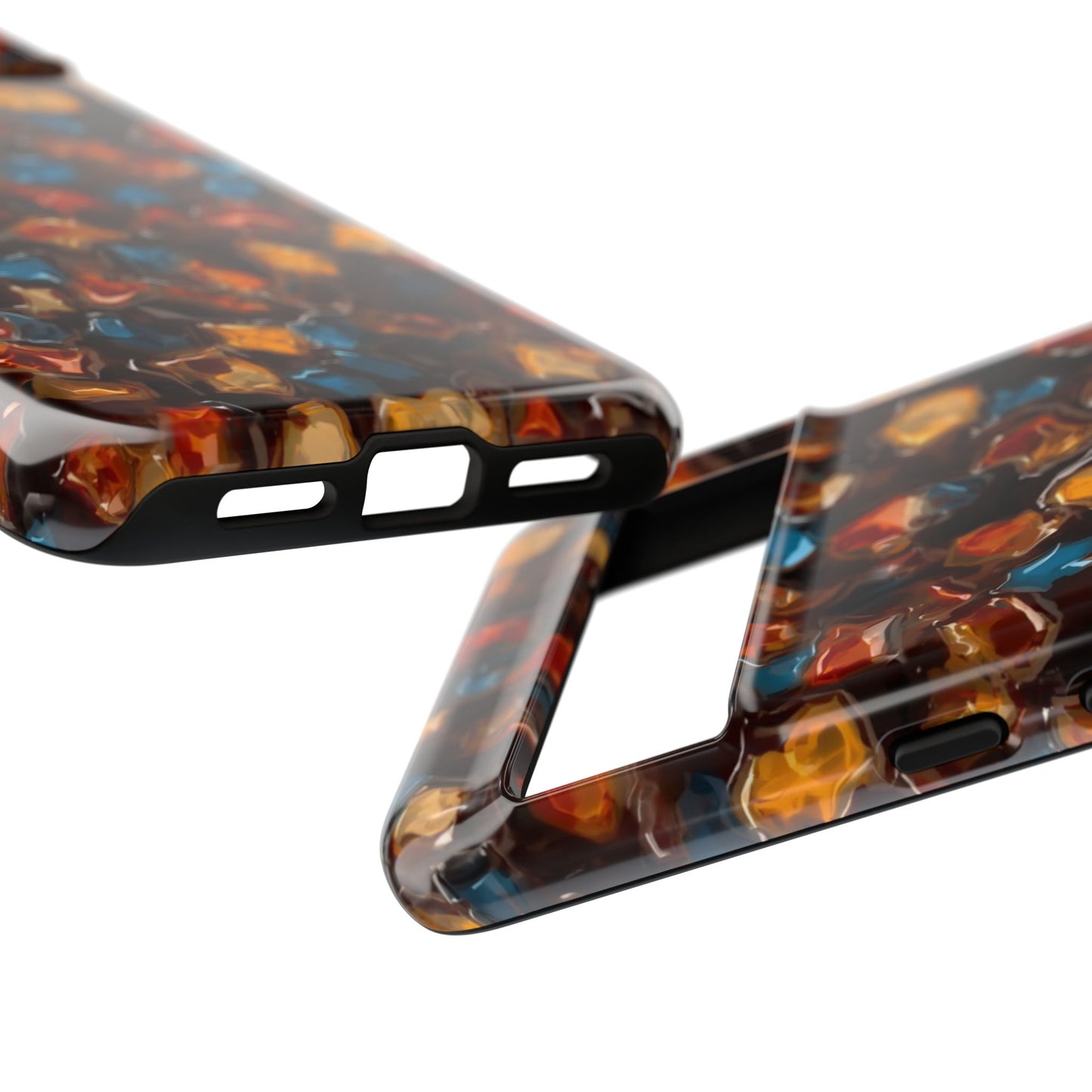 Phone Case - Amber Tortoiseshell Mosaic Protective Cover