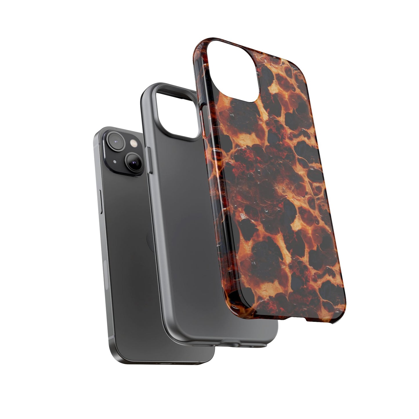 Tortoiseshell Phone Case — Protective iPhone Cover with Classic Amber Pattern