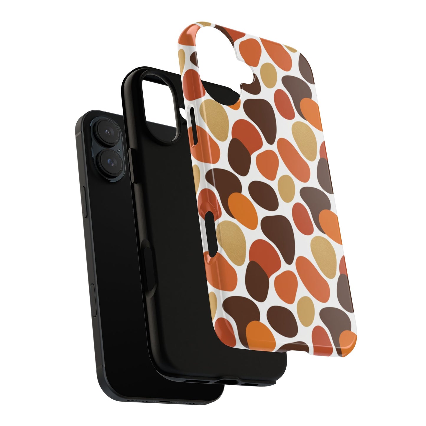 Phone Case — Retro Pebble Pattern in Warm Autumn Colors