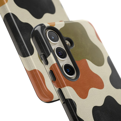 Retro Abstract Camouflage Phone Case — Earth Tone Tough Case