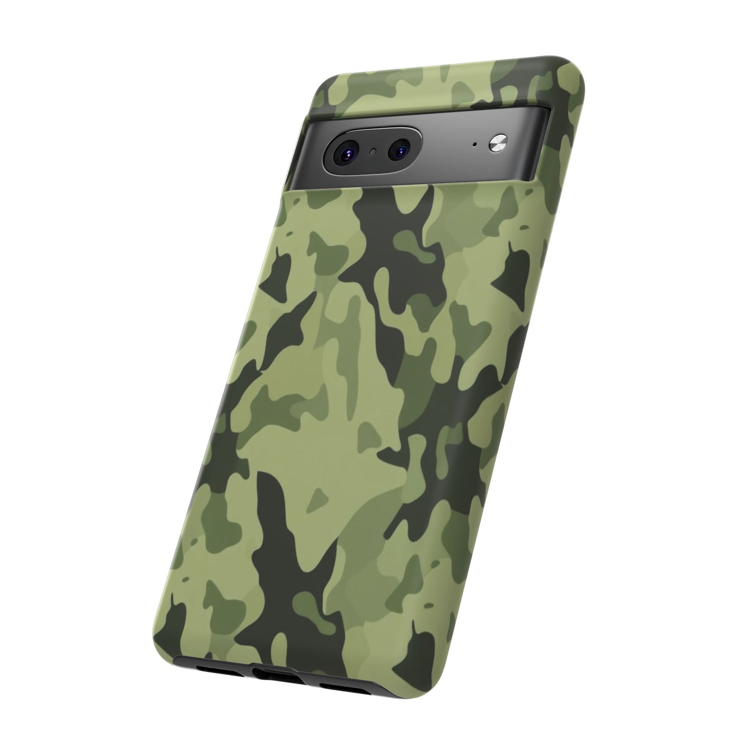 Camo Tough Phone Case — Military Green Protective iPhone Cover