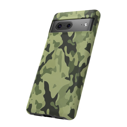 Camo Tough Phone Case — Military Green Protective iPhone Cover