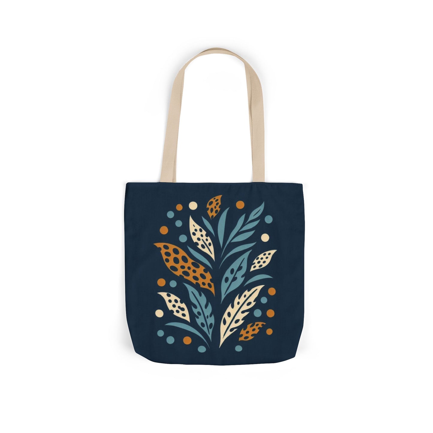 Boho Leaves Canvas Tote Bag, Great for Shopping, Beach Days, Gifts, Festivals, and Everyday Use
