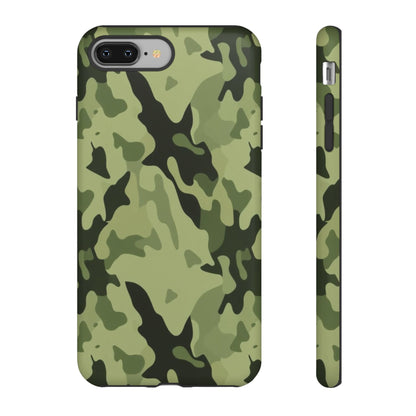 Camo Tough Phone Case — Military Green Protective iPhone Cover