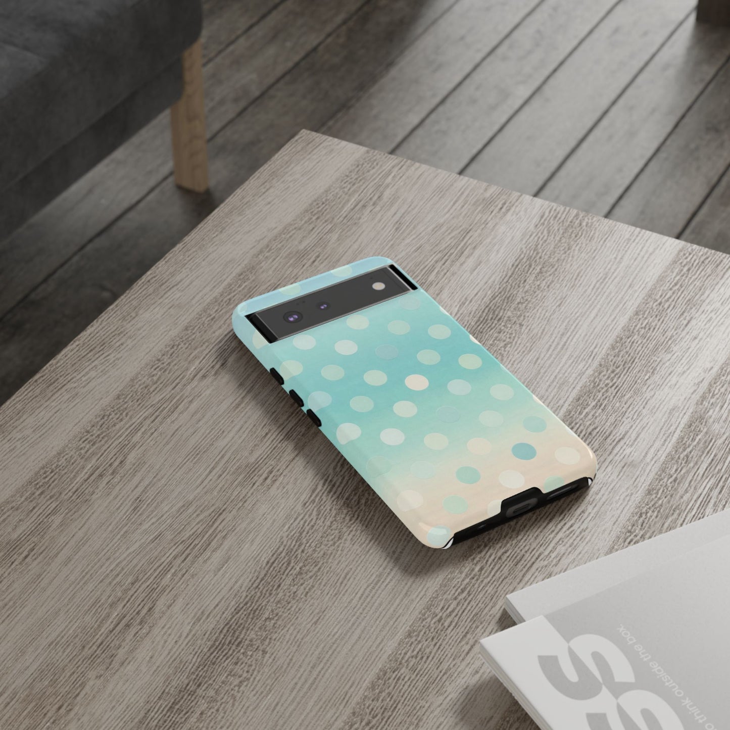 Abstract Palm Tough Phone Case — Minimal Coastal Blue Protective Cover