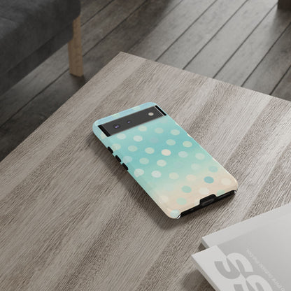 Abstract Palm Tough Phone Case — Minimal Coastal Blue Protective Cover