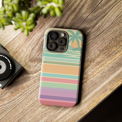 Tough Case — Retro Pastel Sunset Palm Tree Phone Case