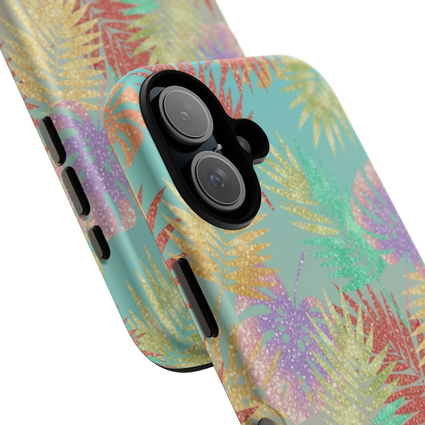 Tropical Palm Leaf Tough Phone Case – Colorful Pastel Botanical Protection