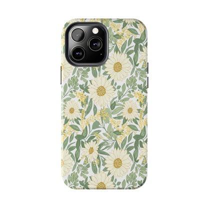 Daisy Meadow Tough Phone Case — Floral Protective Phone Cover
