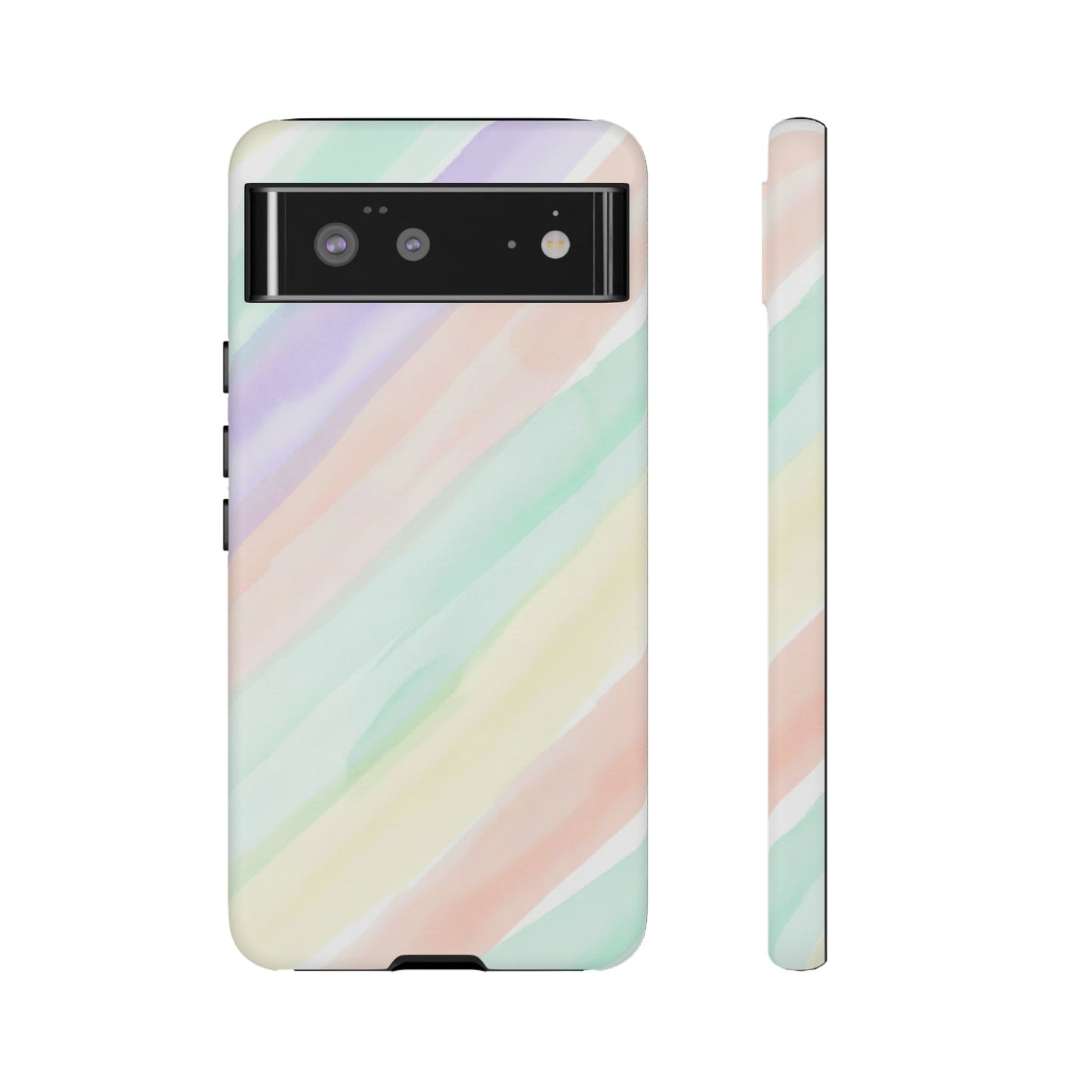 Pastel Watercolor Stripe Tough Phone Case