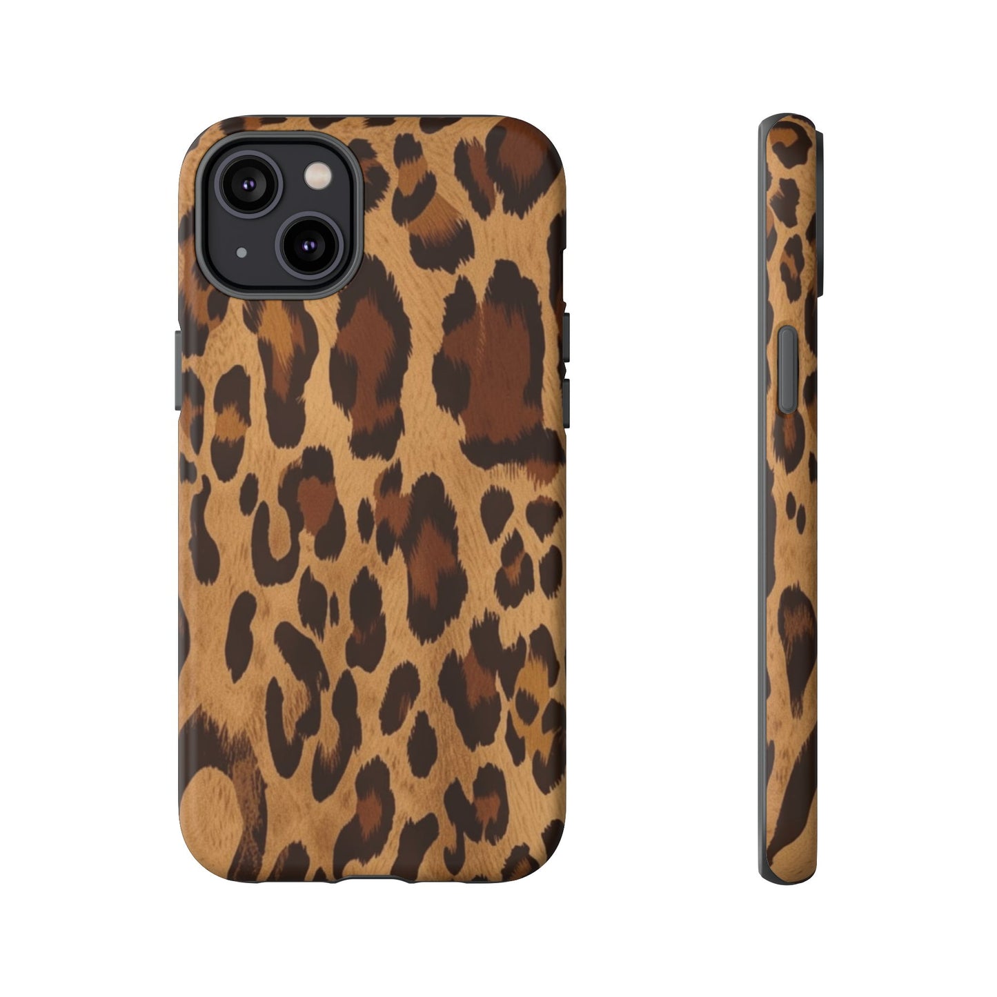 Leopard Print Tough Phone Case — Durable Animal Print Protective Cover