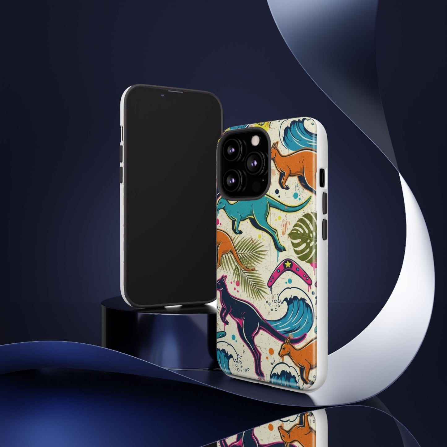 Tough Cases — Colorful Surfing Kangaroo Phone Case