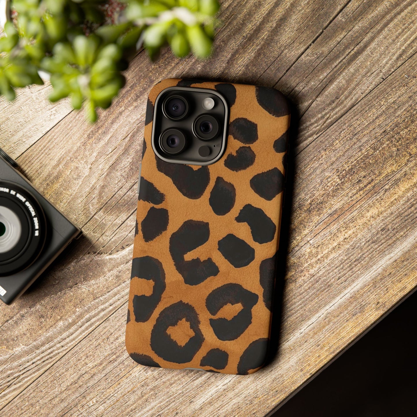 Leopard Print Tough Phone Case — Protective Animal Print iPhone Case