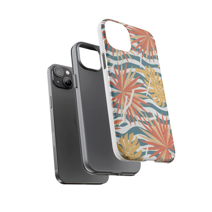 Tropical Palm Tough Phone Case – Retro Wave Floral Protective Cover