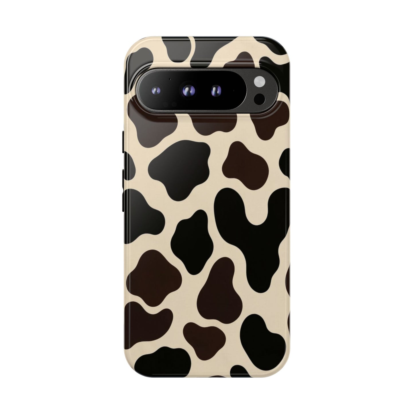Cow Print Phone Case — Black & Cream Protective  Case