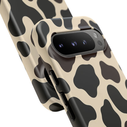 Cow Print Phone Case — Black & Cream Protective  Case