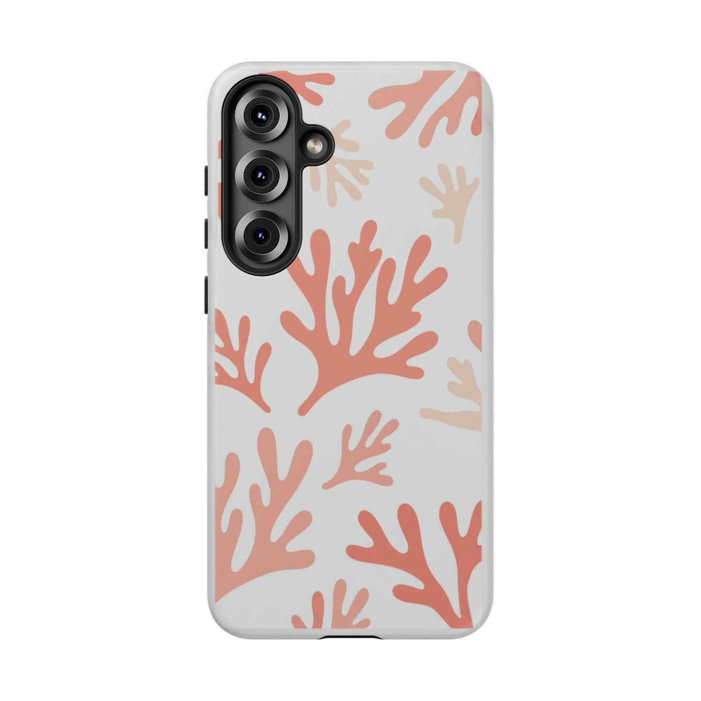 Coral Reef Pattern Tough Phone Case — Pink Beachy Protective Cover