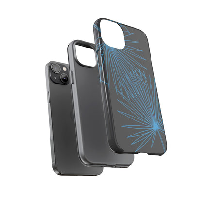 Blue Dandelion Burst Tough Phone Case — Protective Floral iPhone Cover