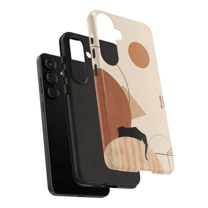 Abstract Earth Tones Phone Case — Minimal Geometric Design