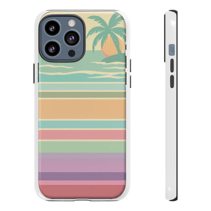 Tough Case — Retro Pastel Sunset Palm Tree Phone Case