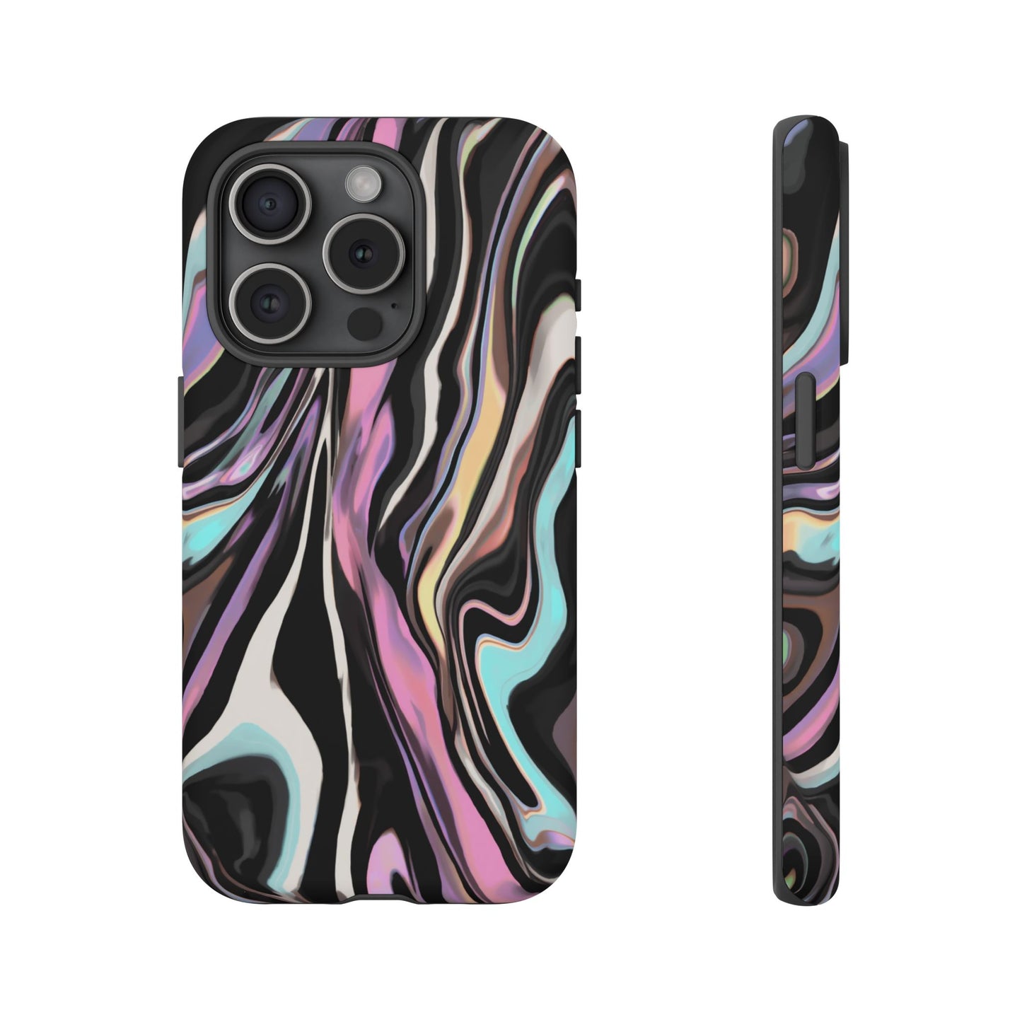 Abstract Marble Tough Phone Case — Pastel Swirl Protective Cover