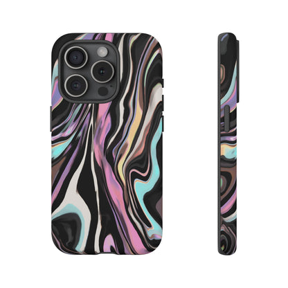 Abstract Marble Tough Phone Case — Pastel Swirl Protective Cover