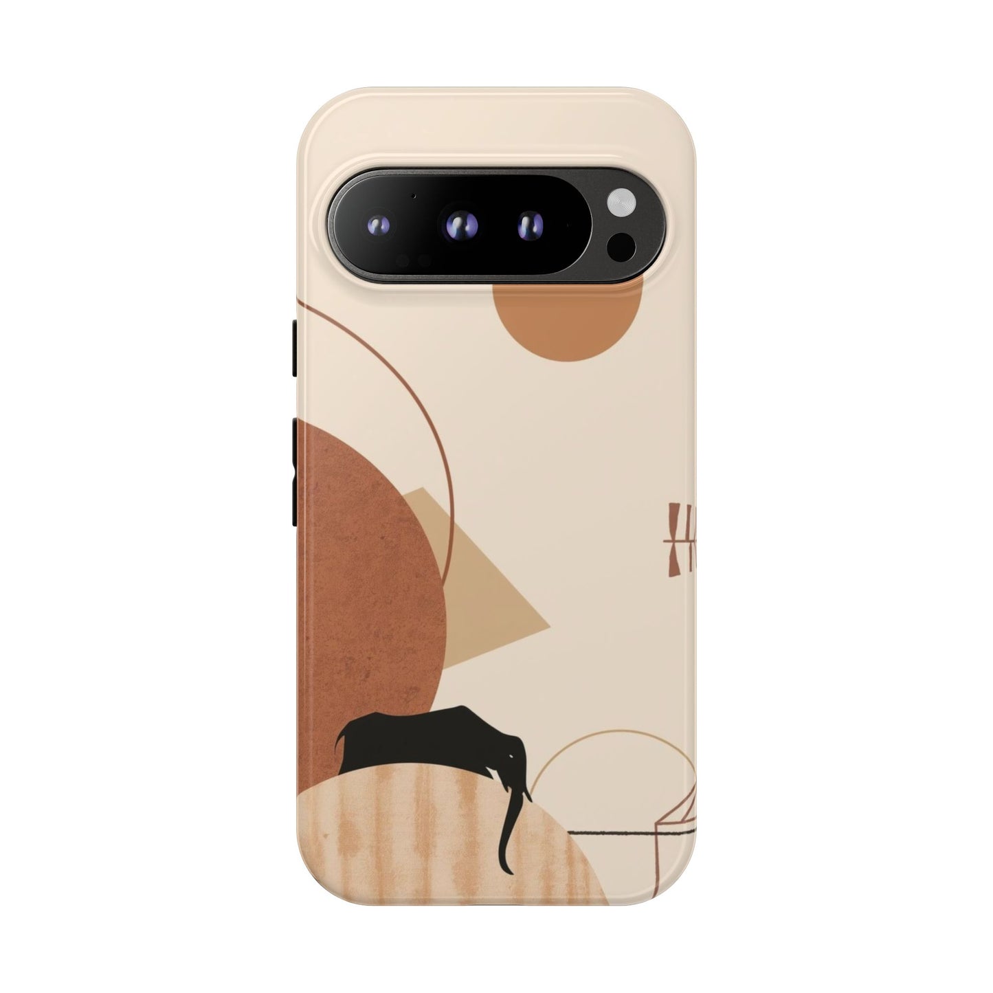 Abstract Earth Tones Phone Case — Minimal Geometric Design