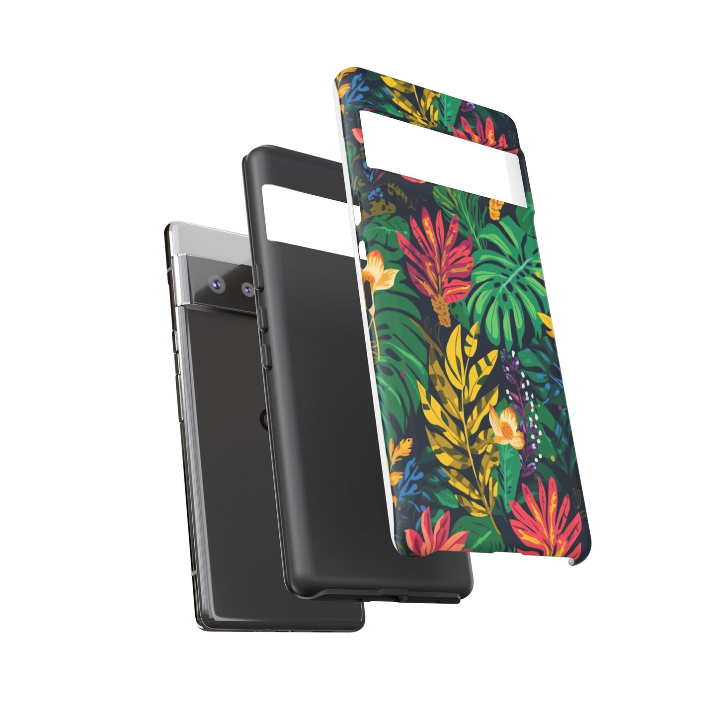Tropical Floral Phone Case — Vibrant Jungle Leaf Protective Cover