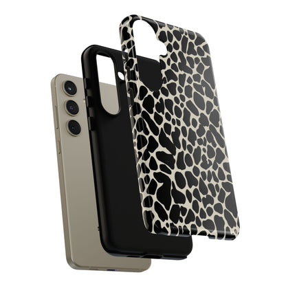 Black and White Cowhide Phone Case — Protective Tough Case