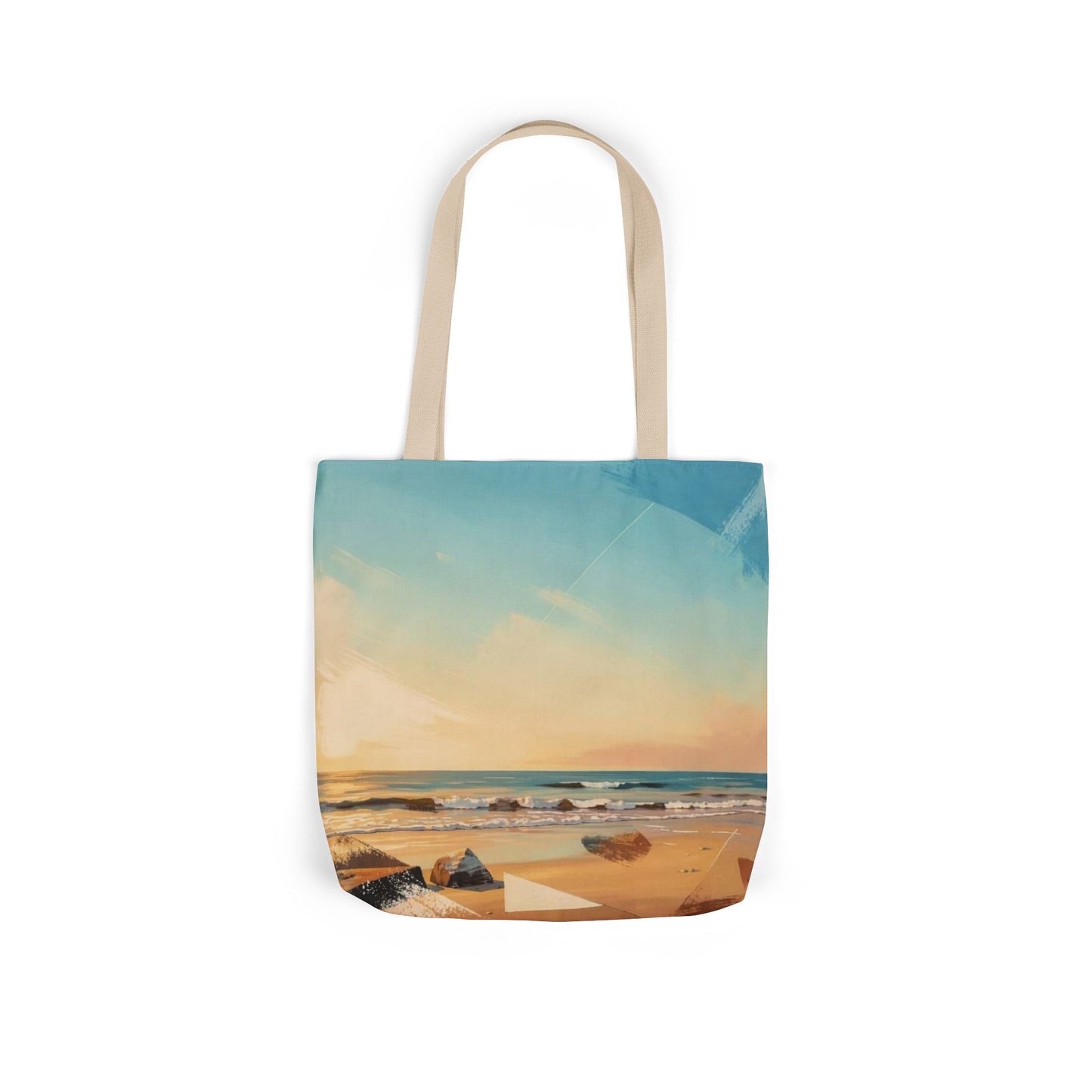 Beach Sunset Canvas Tote Bag