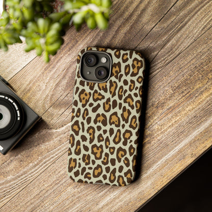 Leopard Print Tough Phone Case — Durable Protective Animal Print Case