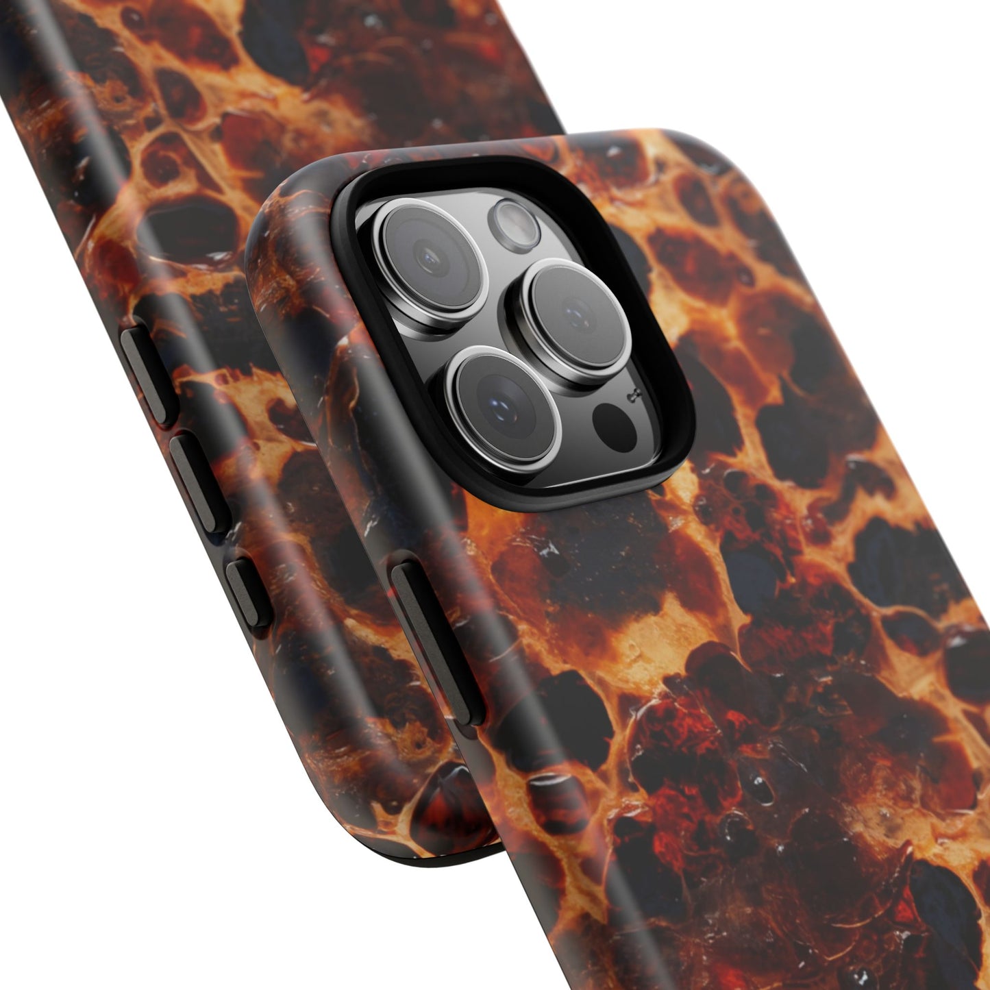 Tortoiseshell Phone Case — Protective iPhone Cover with Classic Amber Pattern