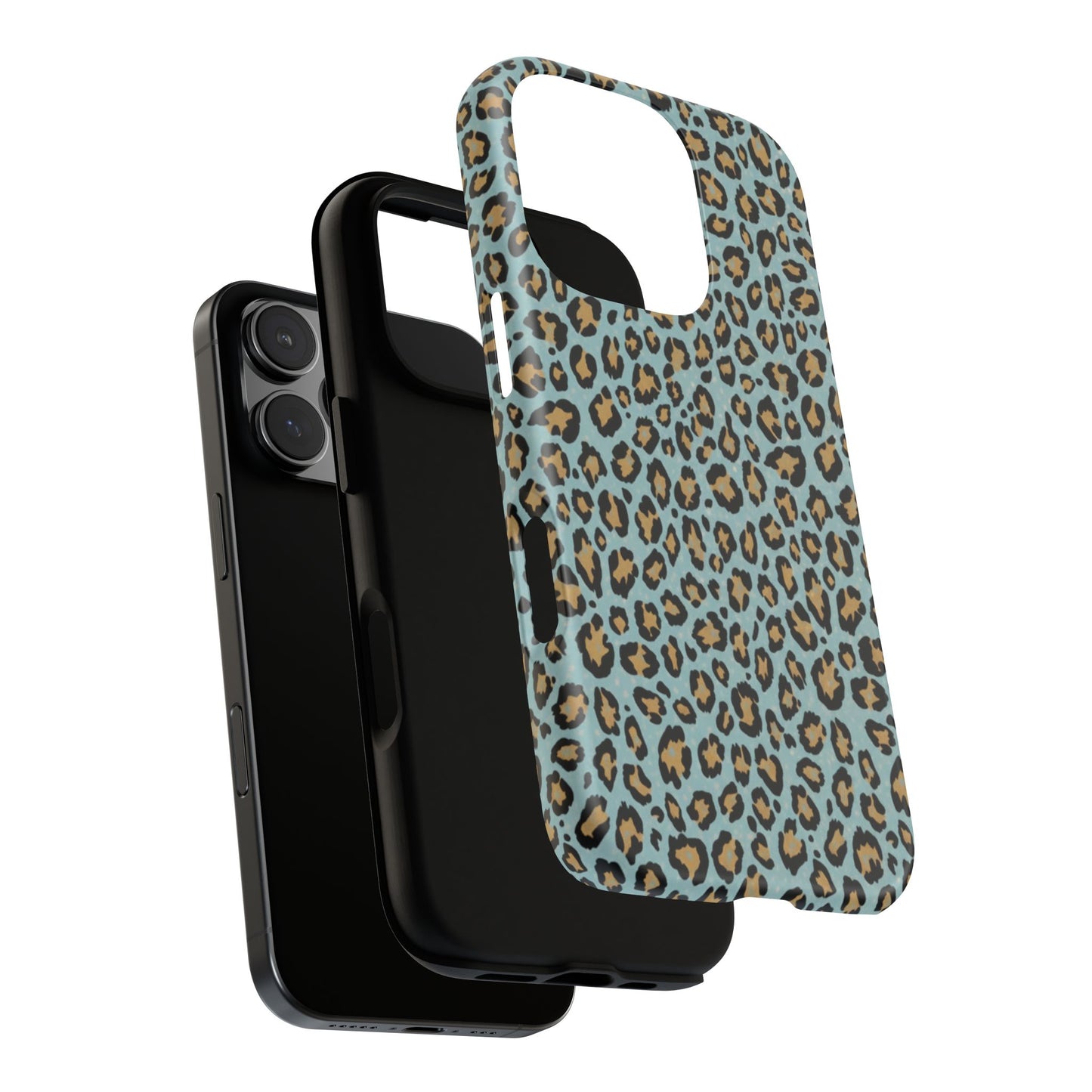Leopard Print Tough Phone Case - Blue Cheetah Protective Cover