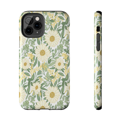 Daisy Meadow Tough Phone Case — Floral Protective Phone Cover