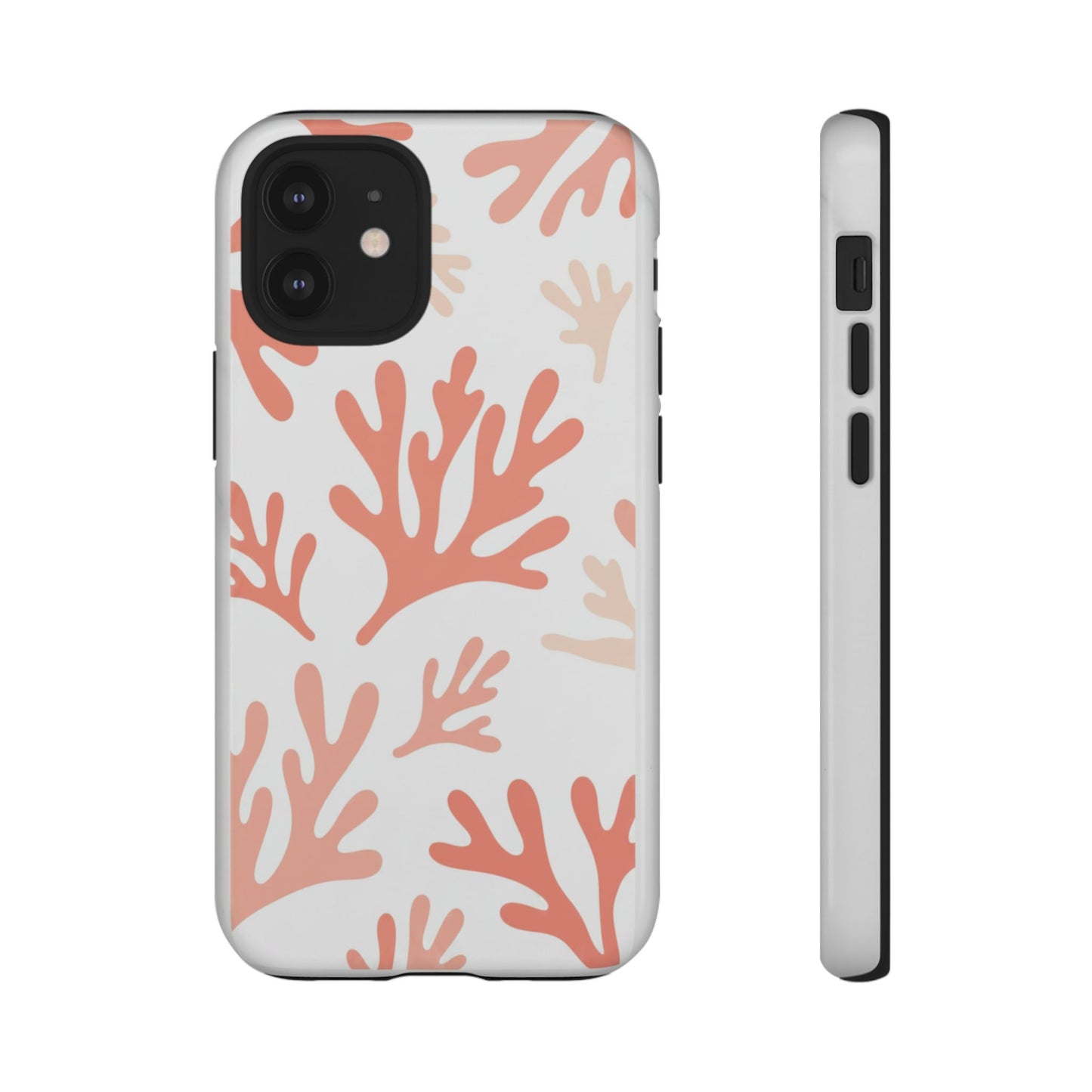 Coral Reef Pattern Tough Phone Case — Pink Beachy Protective Cover