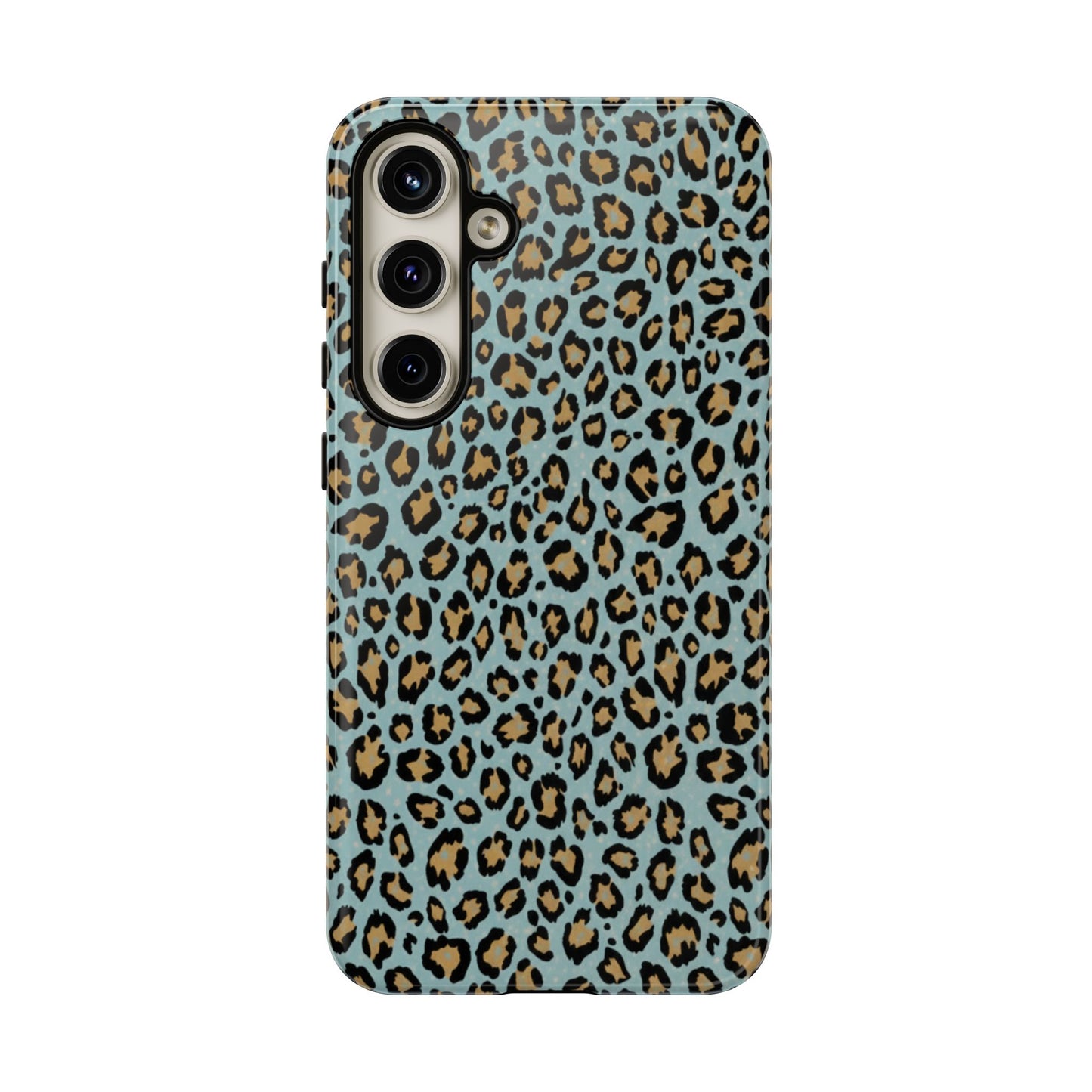 Leopard Print Tough Phone Case - Blue Cheetah Protective Cover