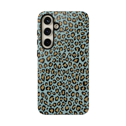 Leopard Print Tough Phone Case - Blue Cheetah Protective Cover