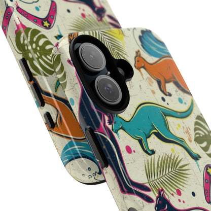 Tough Cases — Colorful Surfing Kangaroo Phone Case
