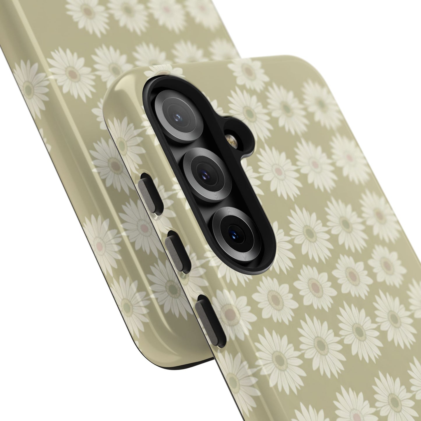 Daisy Pattern Tough Phone Case — Protective Floral iPhone Cover