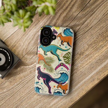 Tough Cases — Colorful Surfing Kangaroo Phone Case
