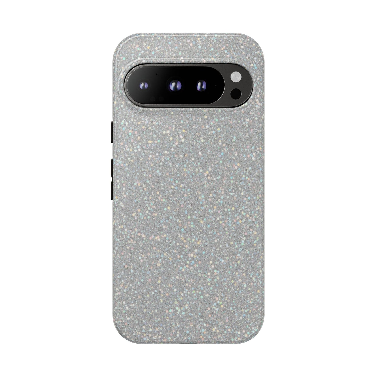 Glitter Silver Tough Phone Case — Sparkling Protective Phone Case