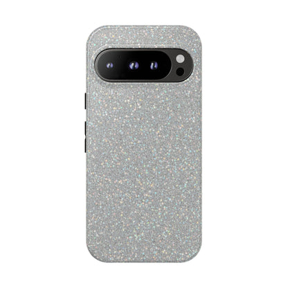 Glitter Silver Tough Phone Case — Sparkling Protective Phone Case